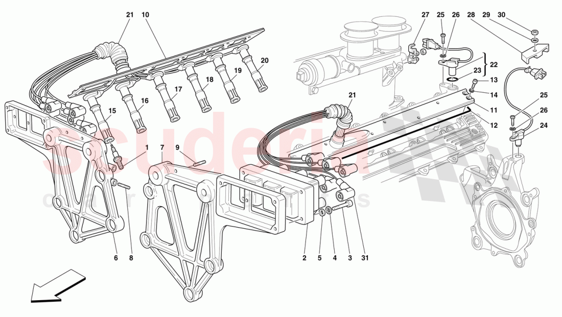 IGNITION SYSTEM of Ferrari Ferrari F50