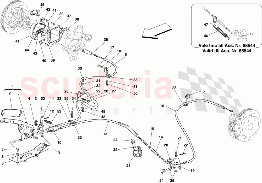 PARKING BRAKE CONTROL of Ferrari Ferrari 599 GTB Fiorano