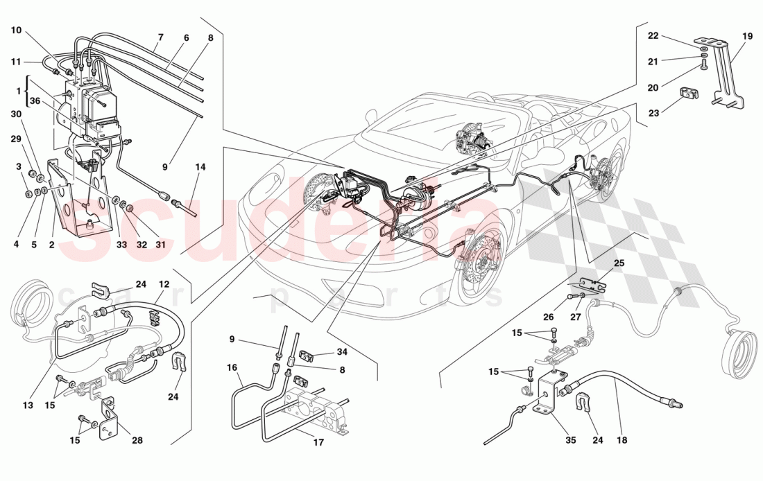 BRAKE SYSTEM -Not for GD- of Ferrari Ferrari 360 Spider