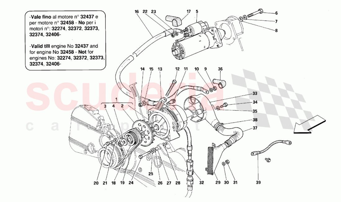 Current generator -Valid till engine No - of Ferrari Ferrari 512 TR
