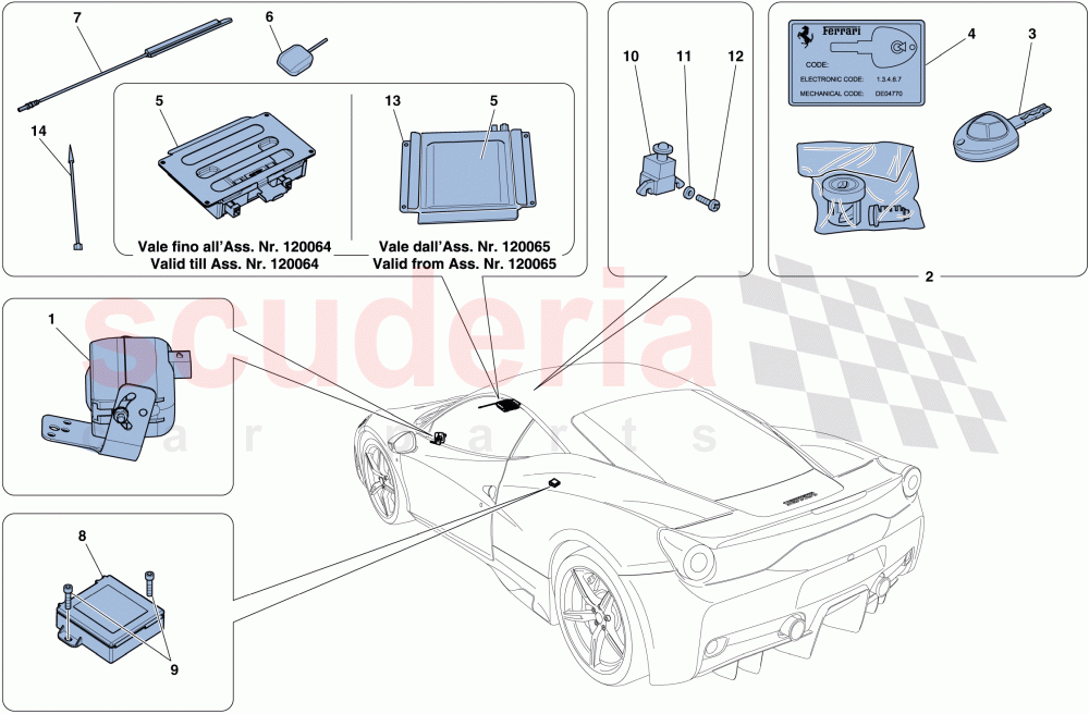 ANTITHEFT SYSTEM of Ferrari Ferrari 458 Speciale