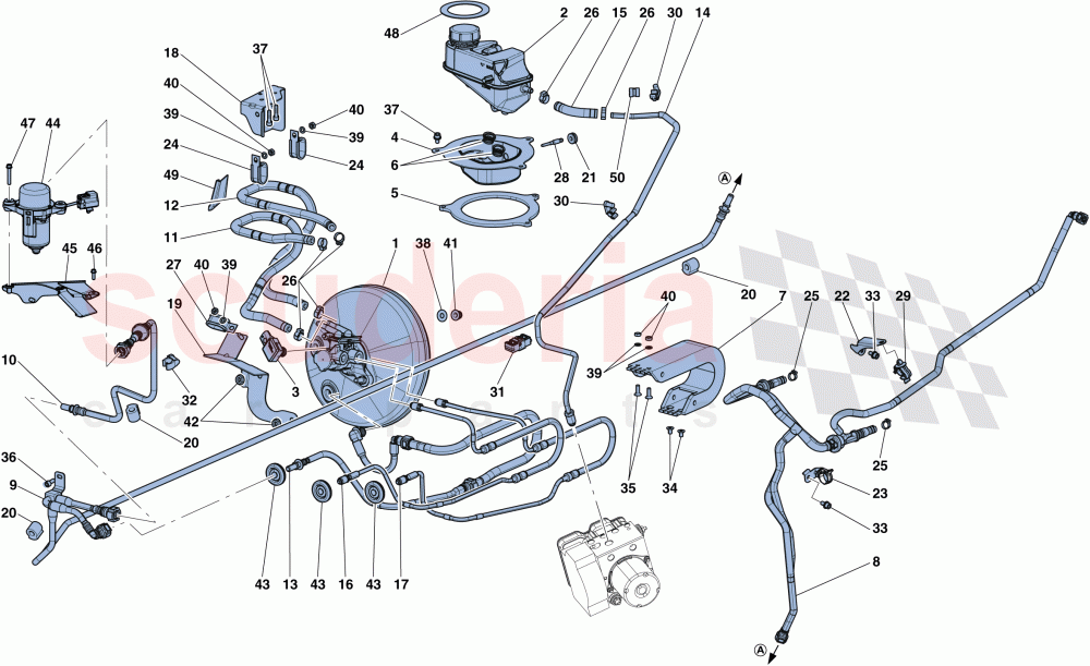 HYDRAULIC BRAKE CONTROLS AND POWER BRAKE SYSTEM of Ferrari Ferrari LaFerrari Aperta