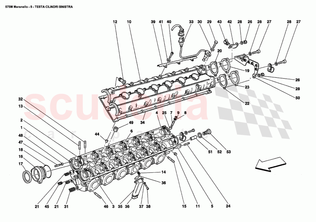 L.H. CYLINDER HEAD of Ferrari Ferrari 575M Maranello