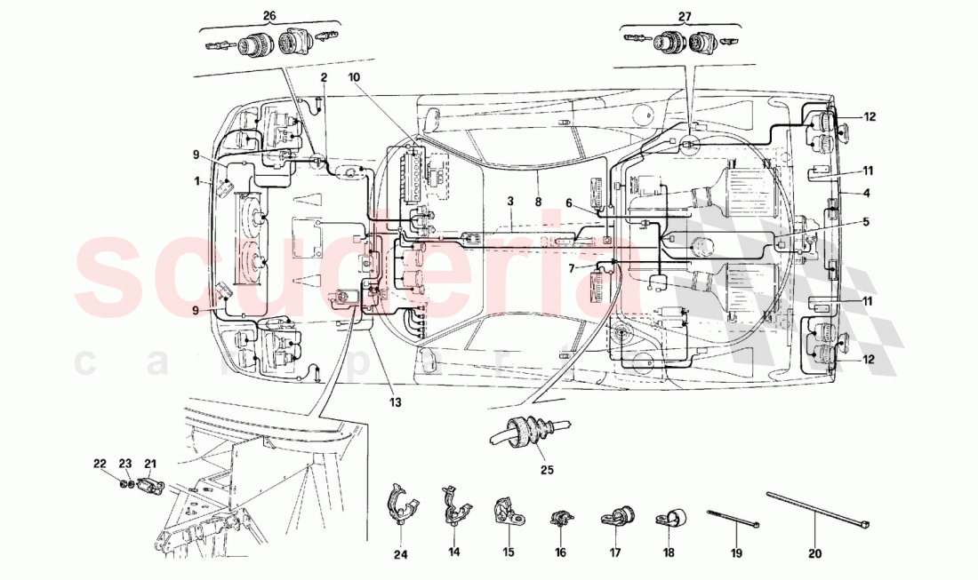 Electrical system -Not for USA- of Ferrari Ferrari F40