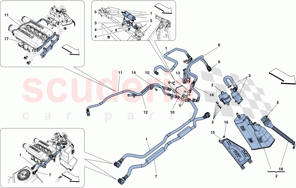 EVAPORATIVE EMISSIONS CONTROL SYSTEM of Ferrari Ferrari 458 Speciale Aperta