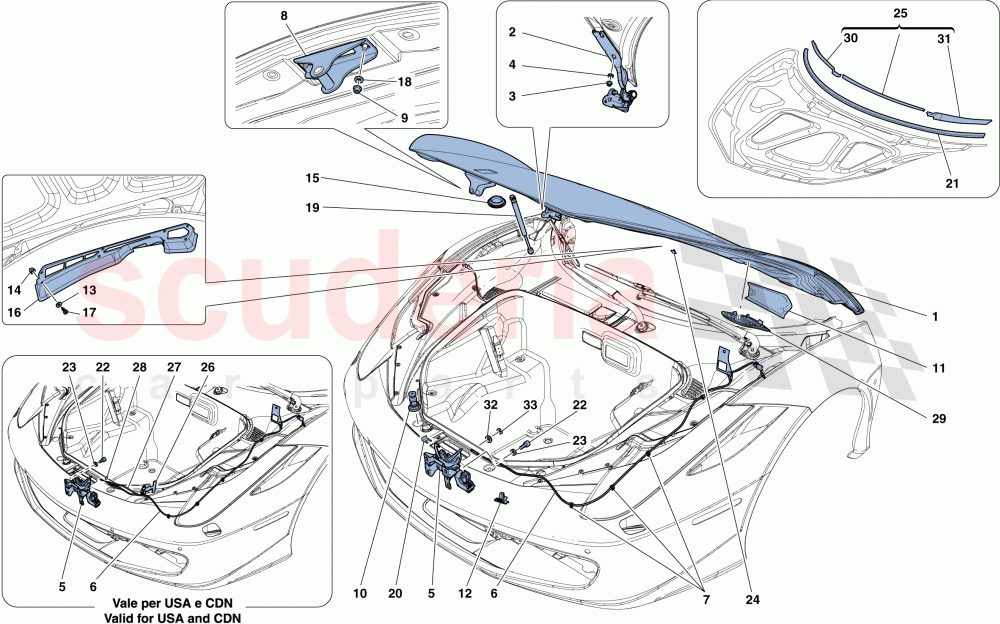 FRONT LID AND OPENING MECHANISM of Ferrari Ferrari 458 Spider