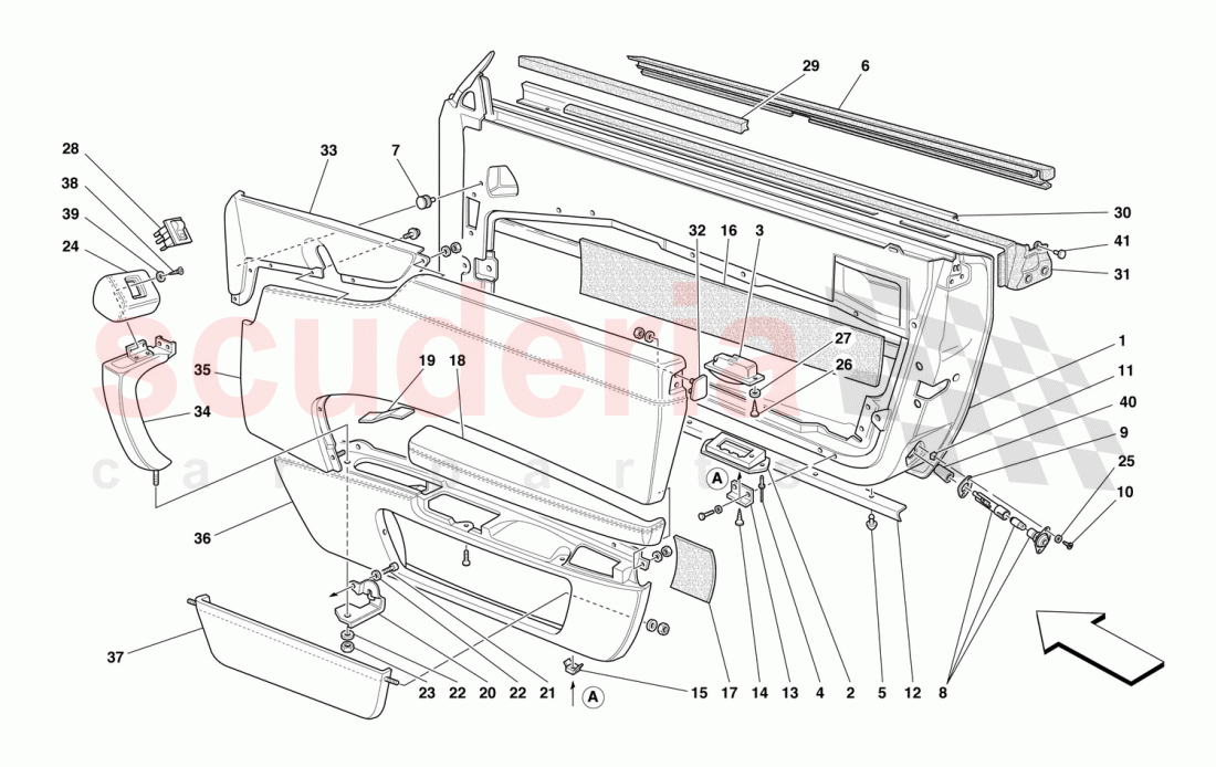 DOORS - FRAMEWORKS AND COVERINGS of Ferrari Ferrari 550 Barchetta