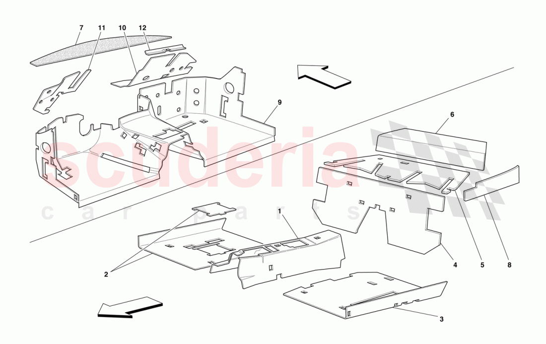 PASSENGERS COMPARTMENT INSULATIONS -Not for GD- of Ferrari Ferrari 550 Barchetta
