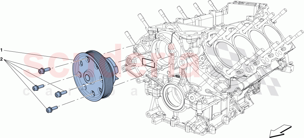COOLING: WATER PUMP of Ferrari Ferrari California T