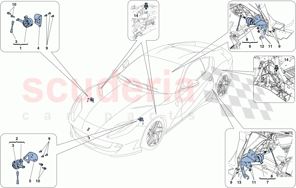 ELECTRONIC MANAGEMENT (SUSPENSION) of Ferrari Ferrari 812 Superfast/GTS