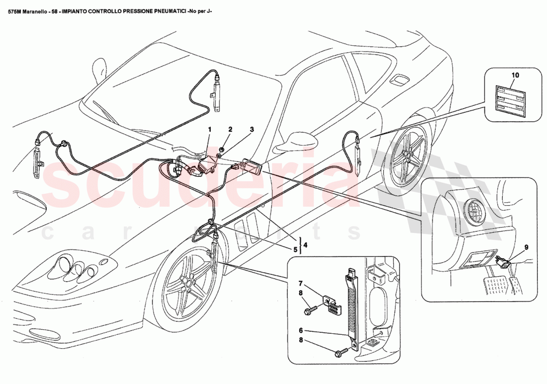 TYRES PRESSURE CONTROL SYSTEM -Not for J- of Ferrari Ferrari 575M Maranello