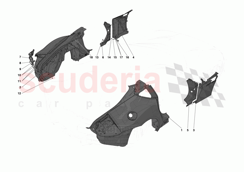 LATERAL OUTER BODYSHELL of Ferrari Ferrari 12Cilindri