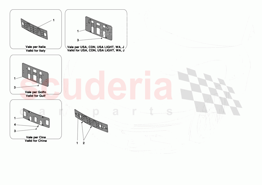 INSTALLING FRONT LICENSE PLATE of Ferrari Ferrari 12Cilindri