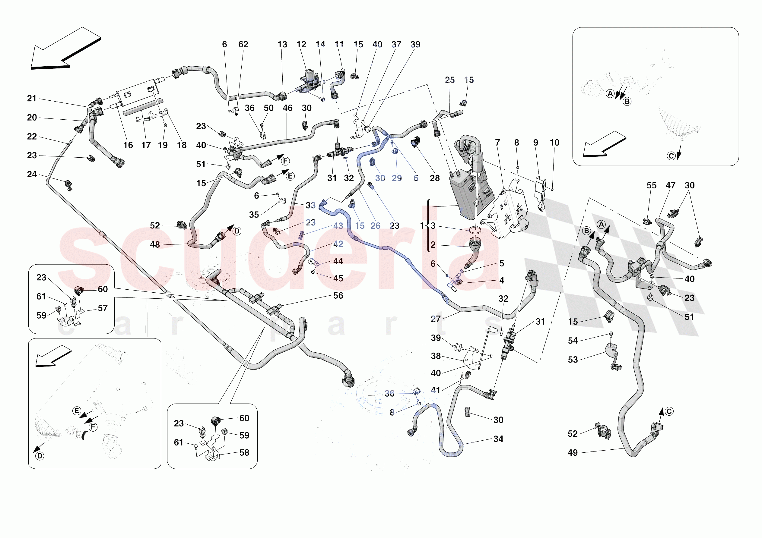 EVAPORATIVE EMISSIONS CONTROL SYSTEM of Ferrari Ferrari 296 GTB Europe
