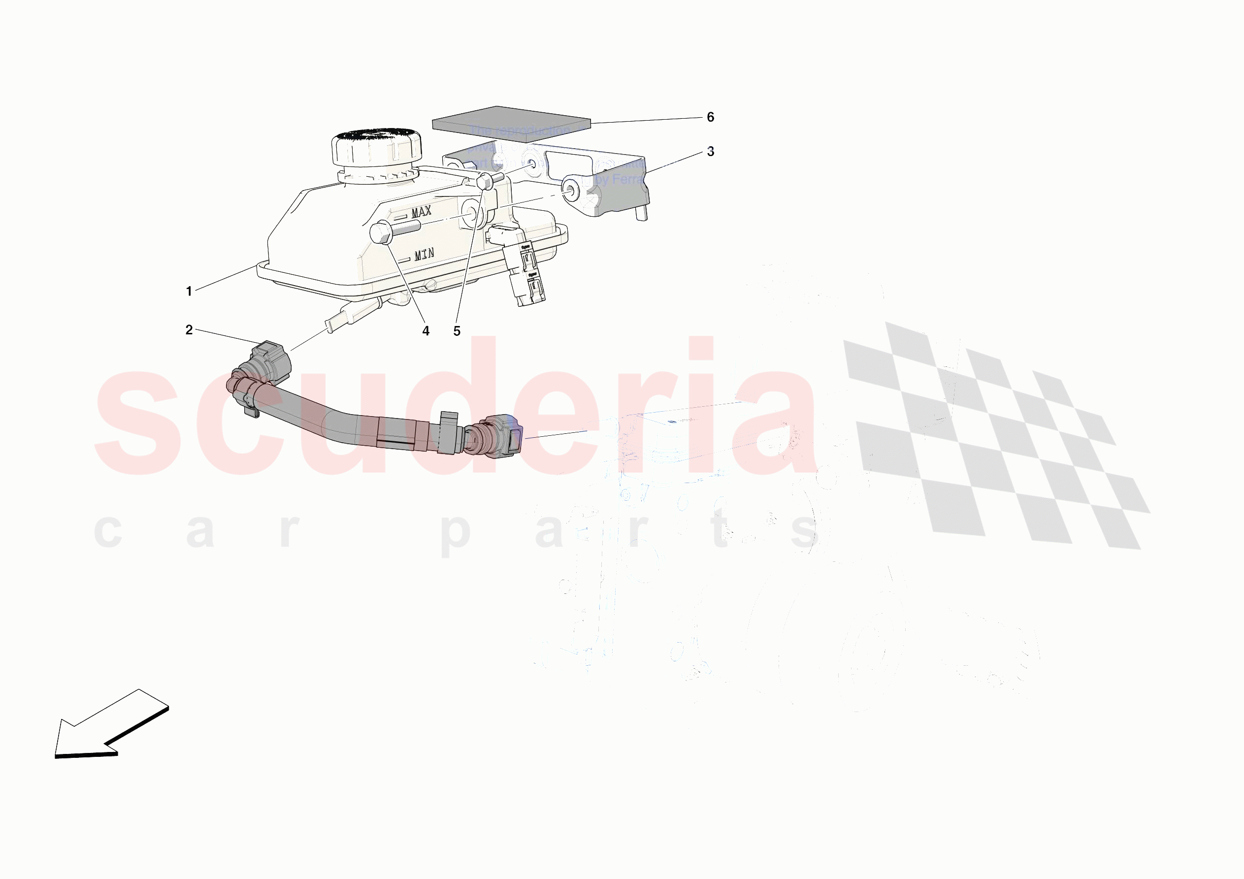 BRAKE MASTER CYLINDER RESERVOIR of Ferrari Ferrari 296 GTB Europe