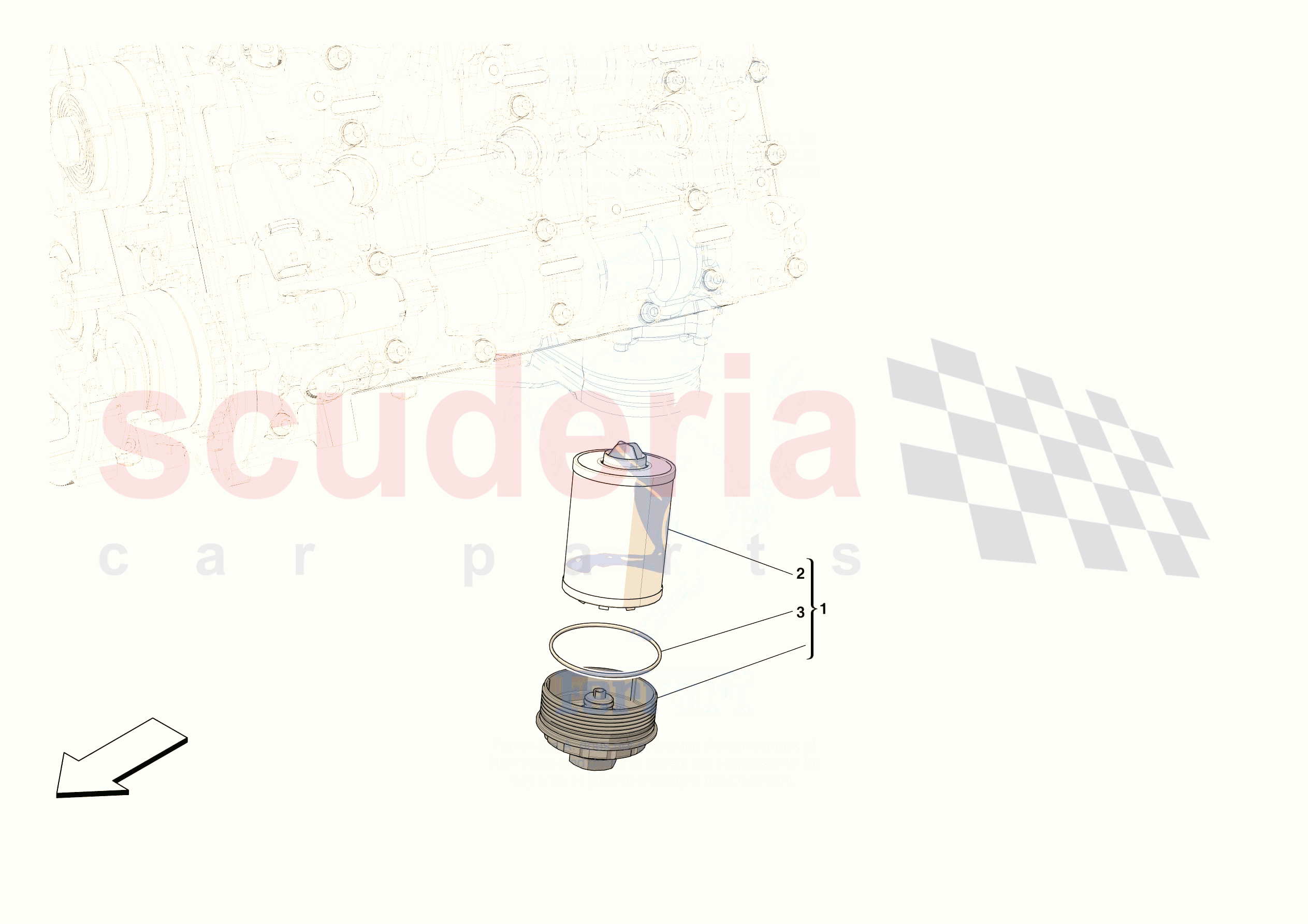 LUBRICATION FILTERS of Ferrari Ferrari 296 GTB Europe RH