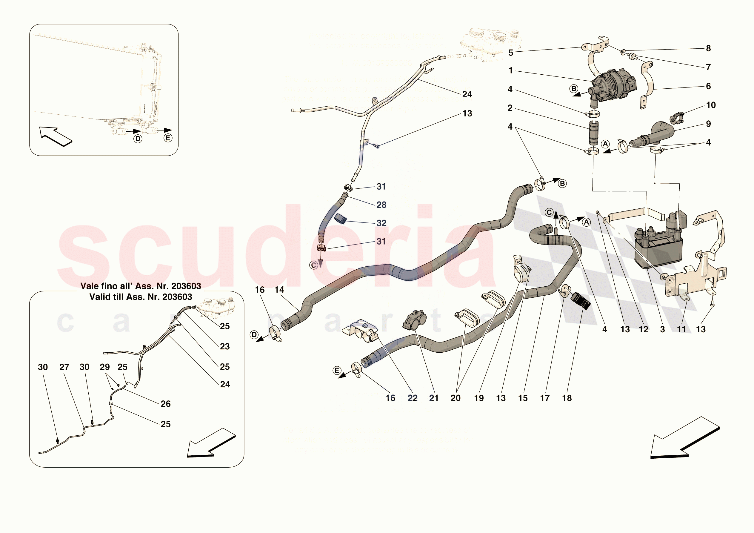 HV BATTERY COOLING of Ferrari Ferrari 296 GTB Europe RH