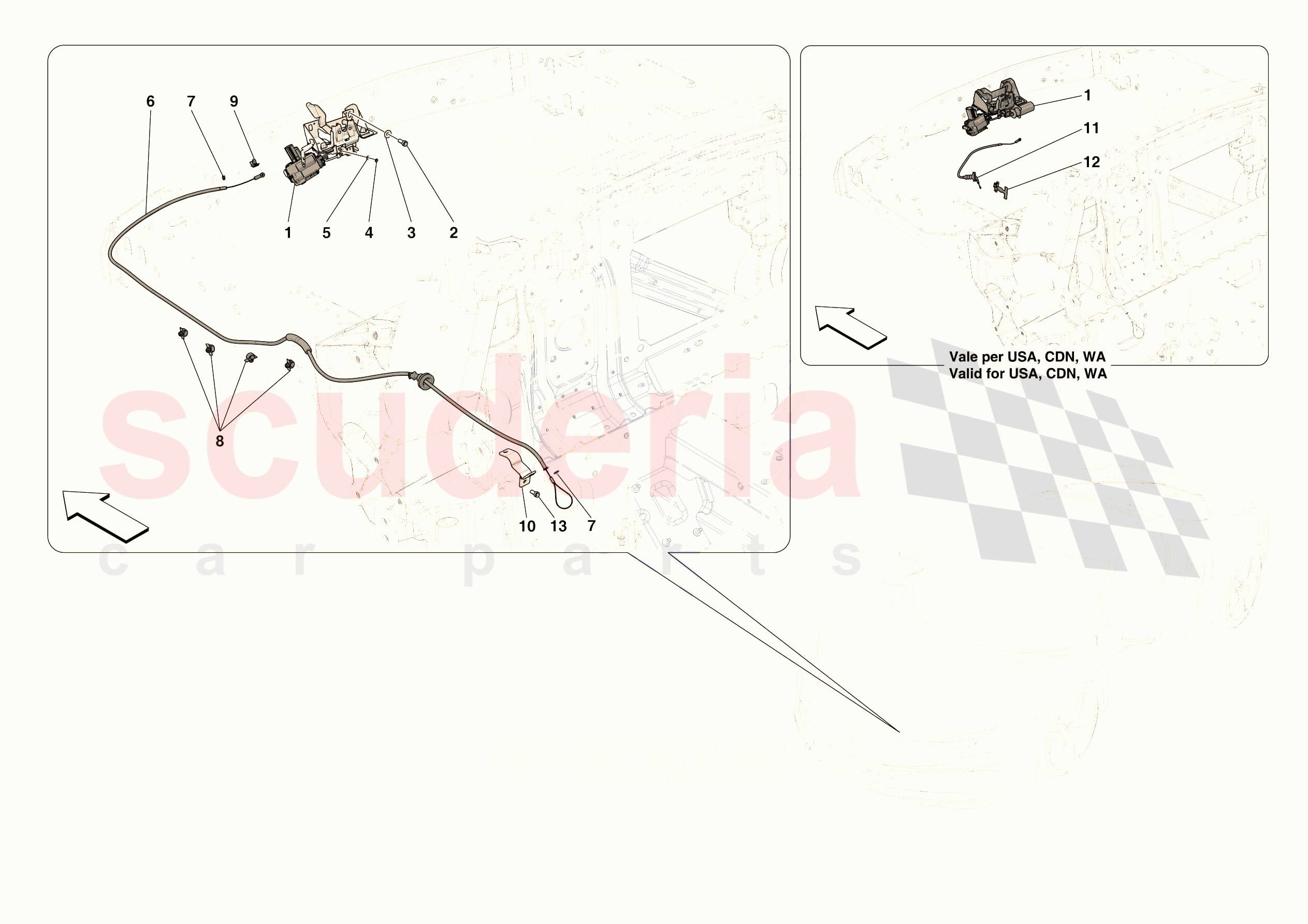 FRONT LID LOCK of Ferrari Ferrari 296 GTB Europe RH
