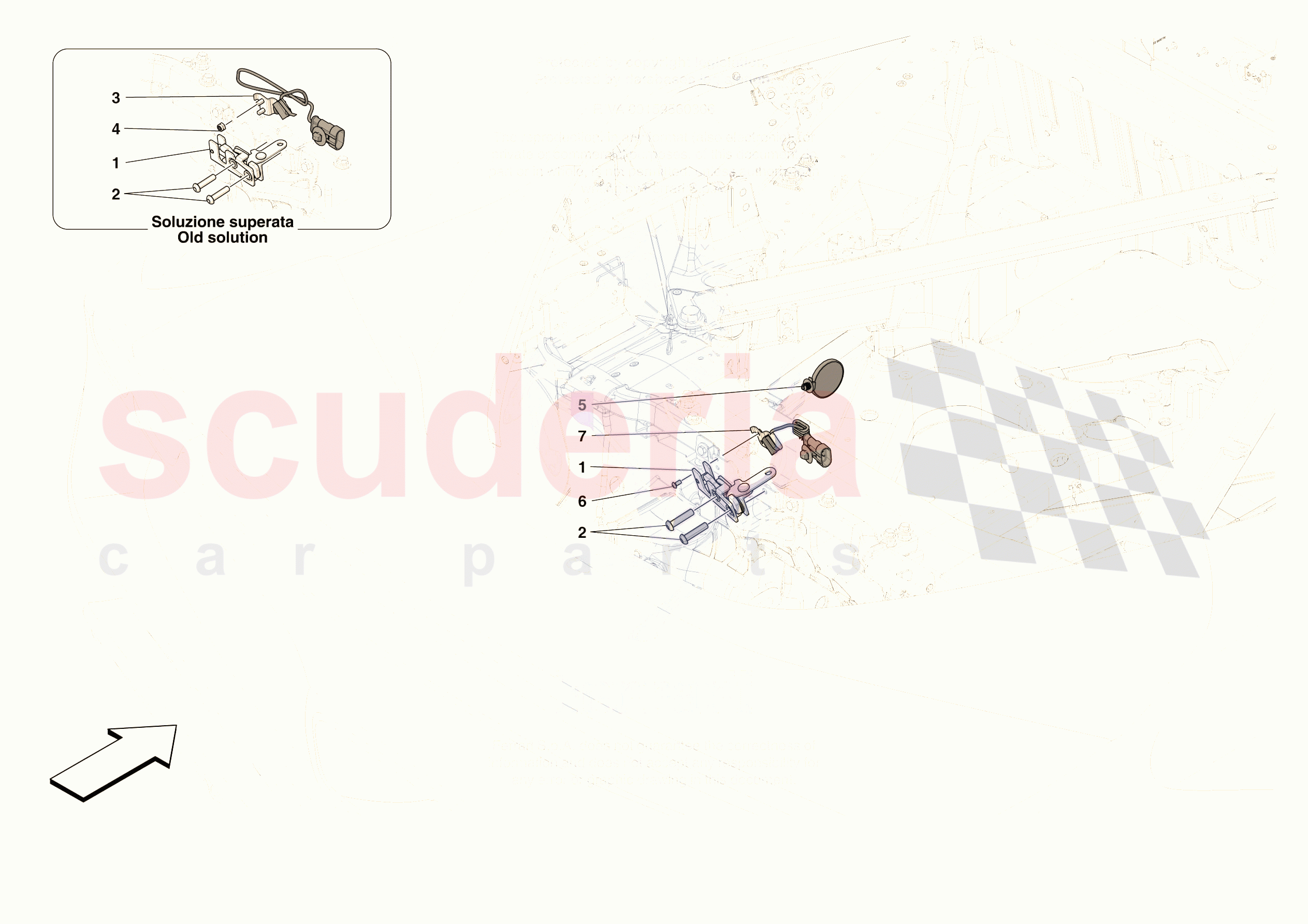 REAR LID LOCK of Ferrari Ferrari 296 GTB Europe RH