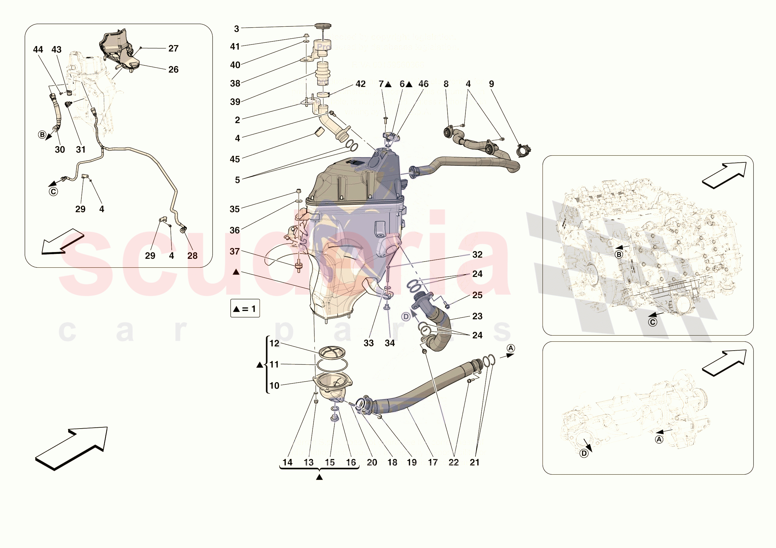 ENGINE OIL RADIATOR AND TANK of Ferrari Ferrari 296 GTB USA