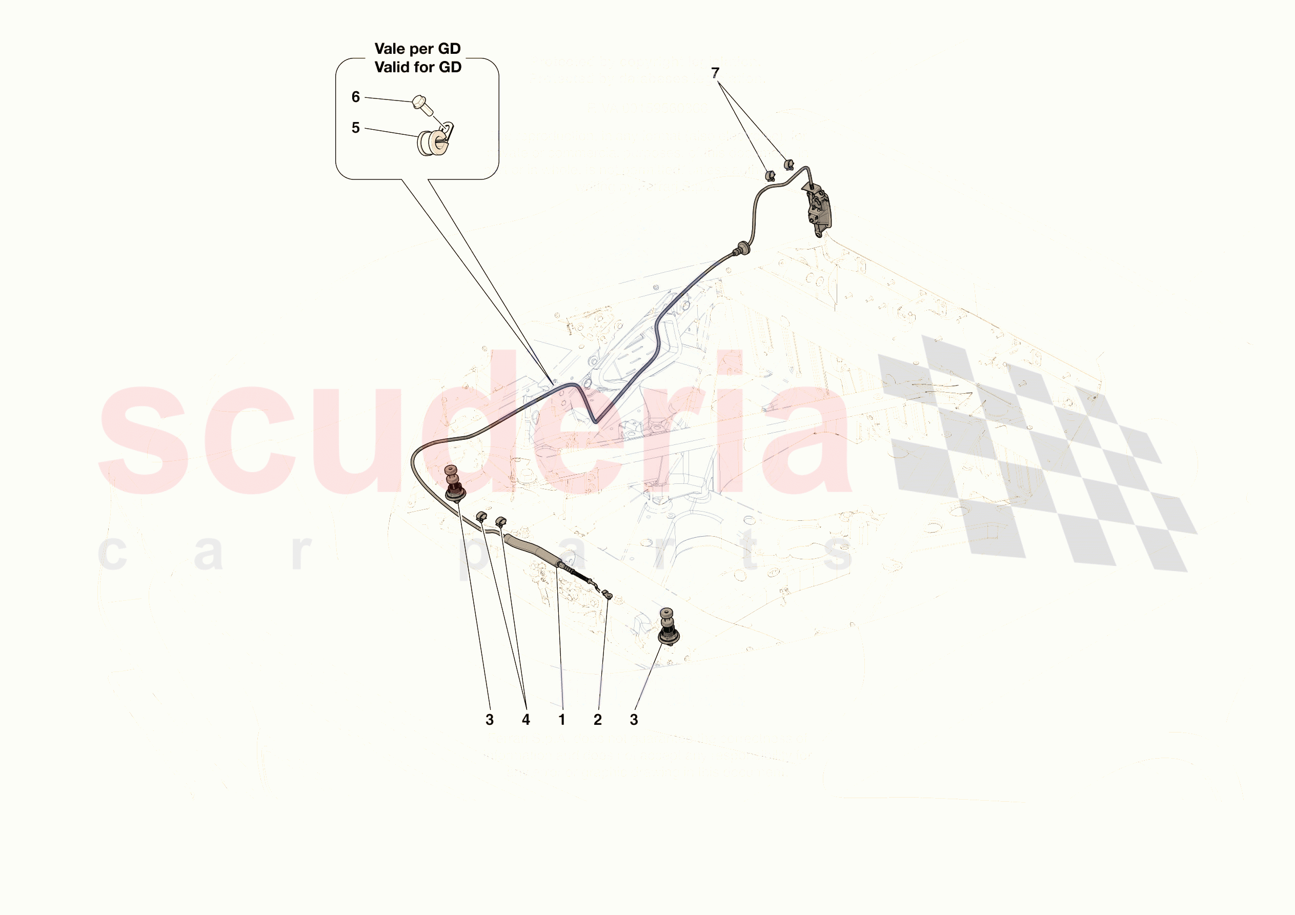 REAR LID OPENING MECHANISM of Ferrari Ferrari 296 GTB USA