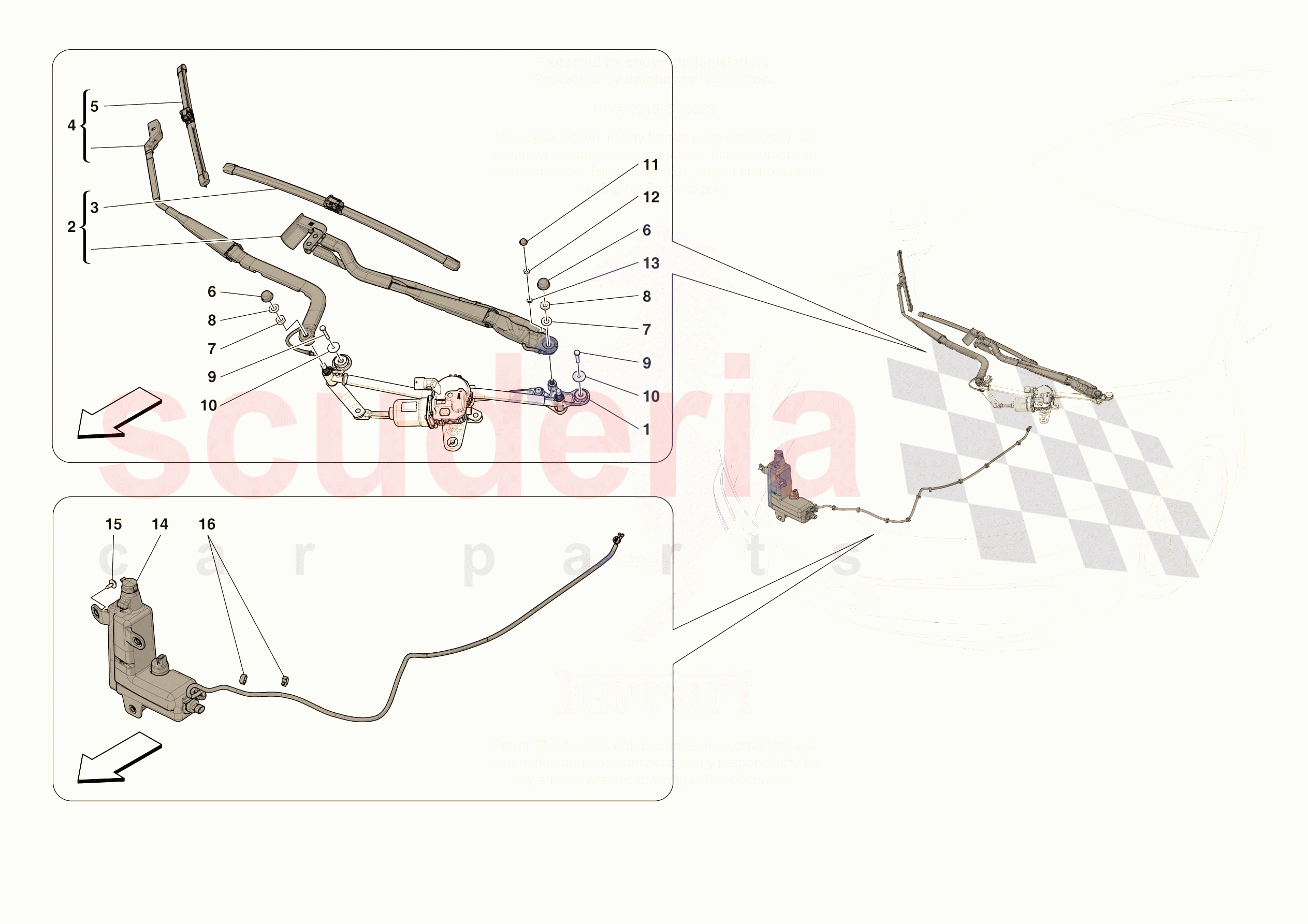 WIPERS AND HEADLAMP WASHERS of Ferrari Ferrari 296 GTB USA