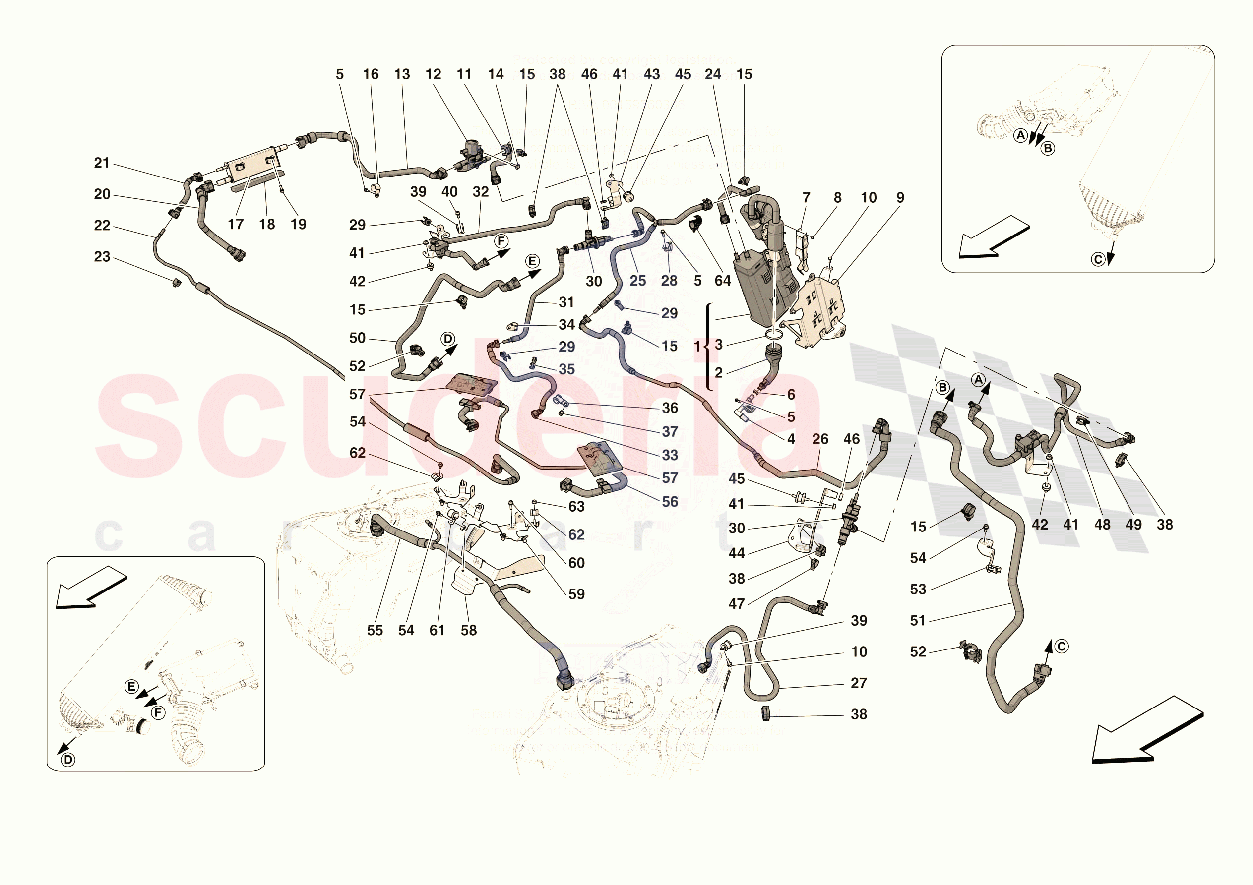 EVAPORATIVE EMISSIONS CONTROL SYSTEM of Ferrari Ferrari 296 GTS Europe