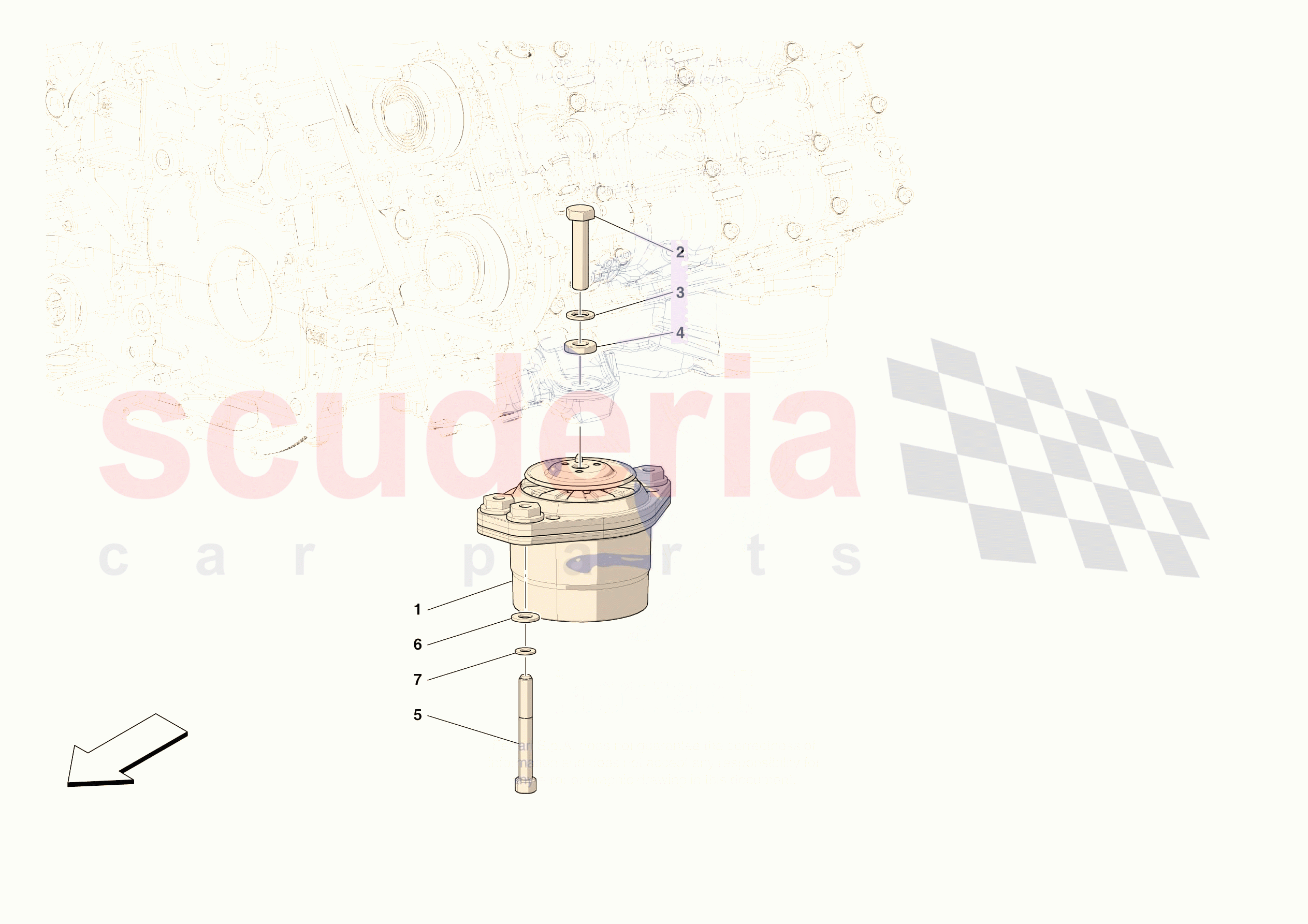 ENGINE SUSPENSION BUSH of Ferrari Ferrari 296 GTS Europe RH