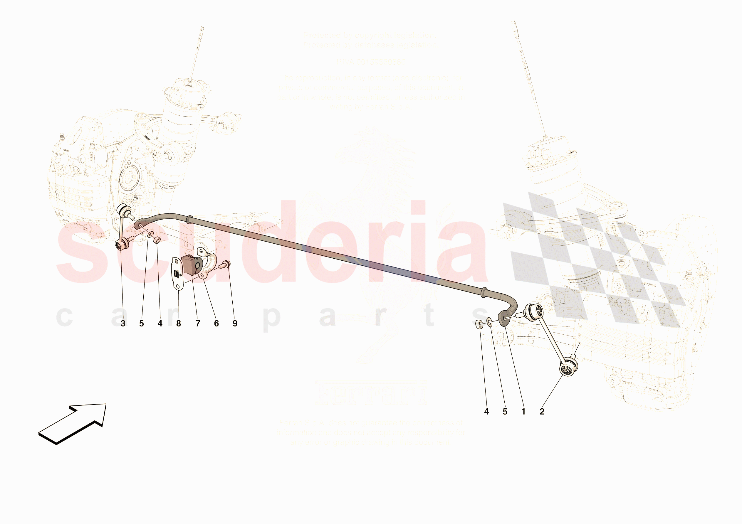 FRONT TORSION BAR of Ferrari Ferrari 296 GTS Europe RH