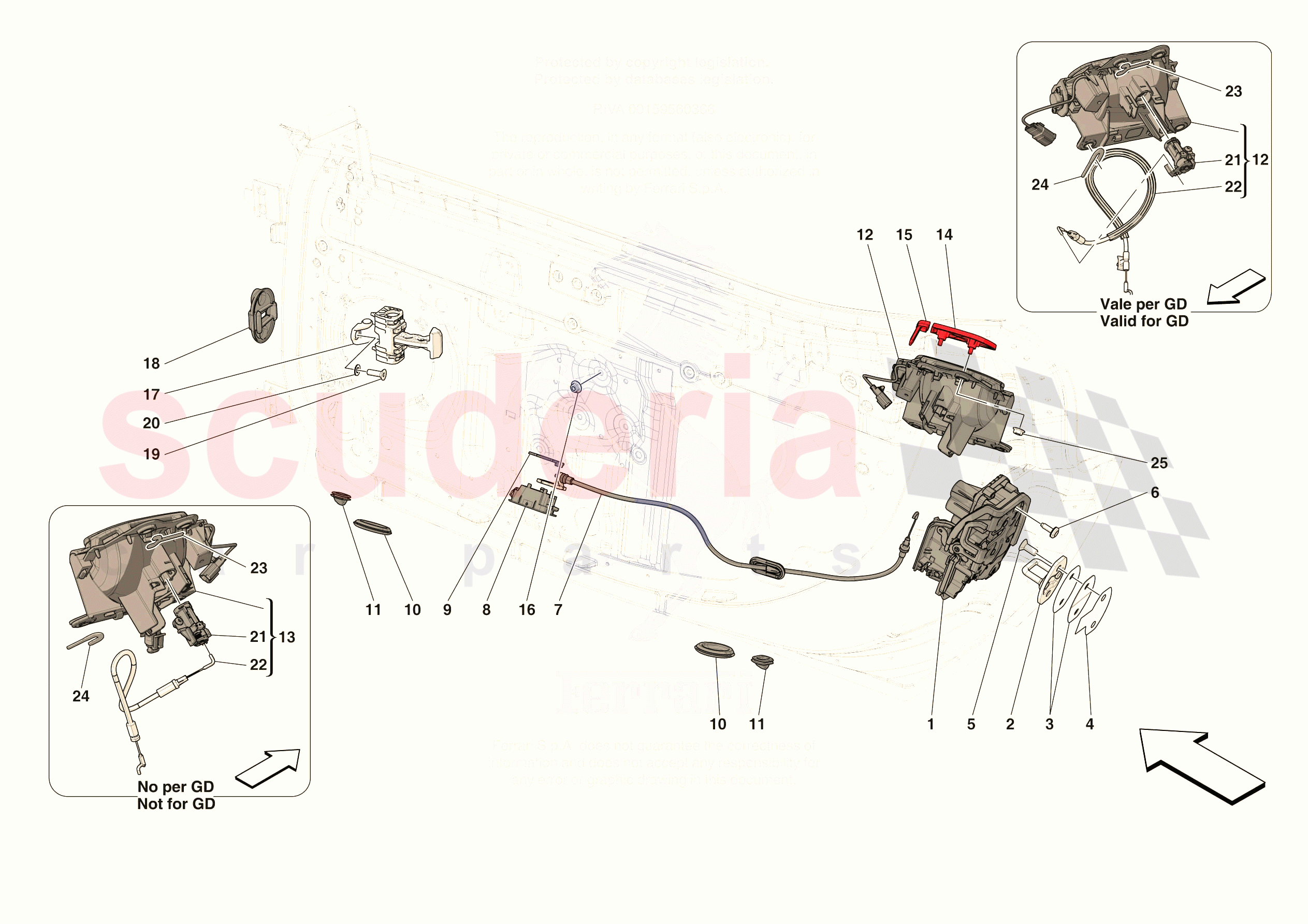 DOORS - OPENING MECHANISMS AND HINGES of Ferrari Ferrari 296 GTS Europe RH