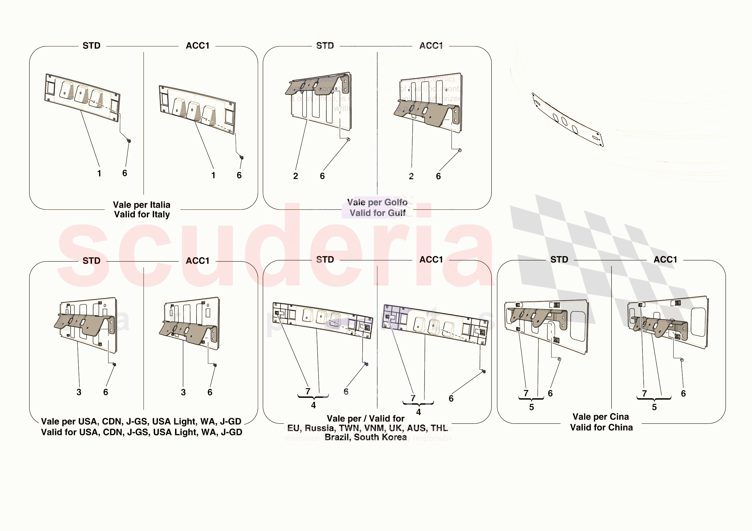 INSTALLING FRONT LICENSE PLATE of Ferrari Ferrari 296 GTS Europe RH