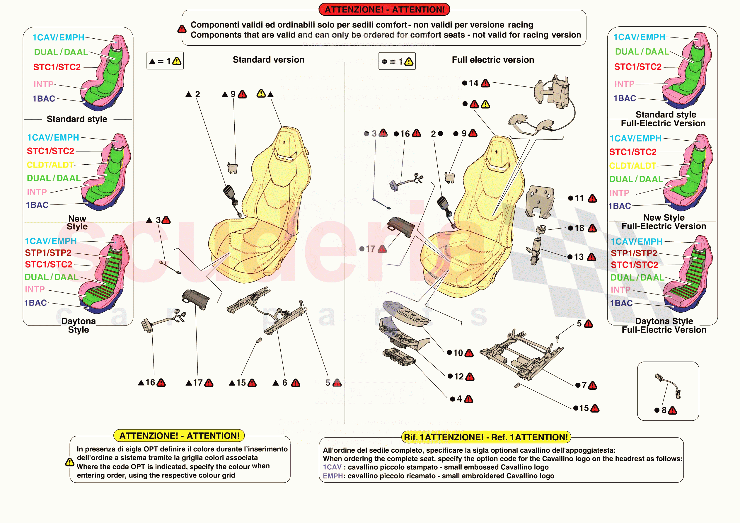 FRONT SEATS - SEATS AND GUIDES of Ferrari Ferrari 296 GTS USA