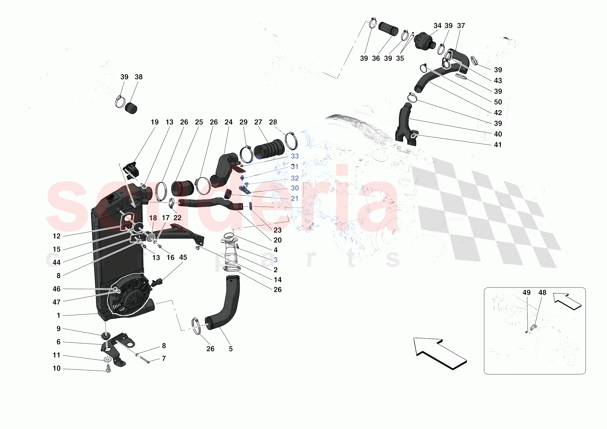 INTERCOOLER of Ferrari Ferrari 488 Pista Europe