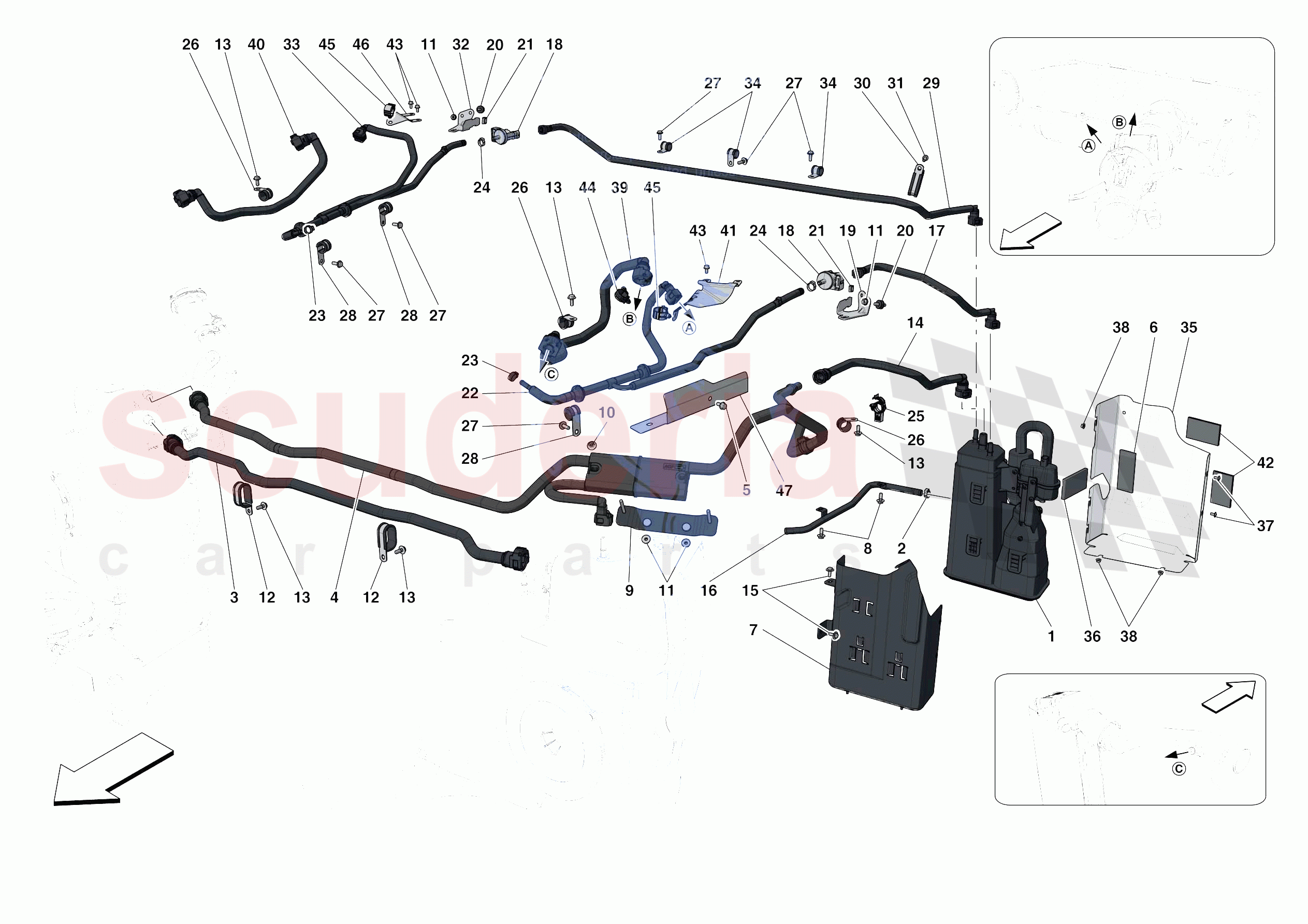 EVAPORATIVE EMISSIONS CONTROL SYSTEM of Ferrari Ferrari 488 Pista Europe