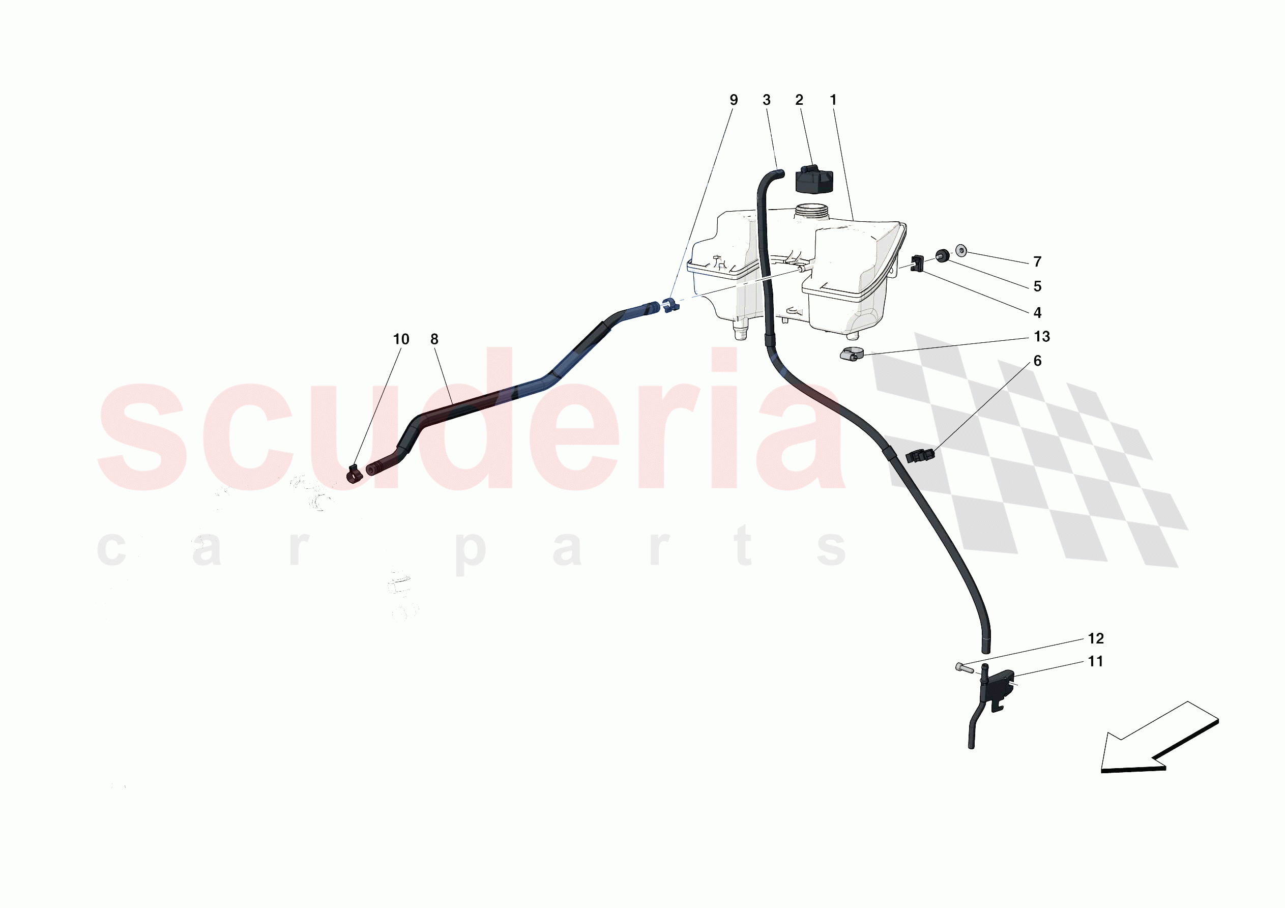 EXPANSION TANK of Ferrari Ferrari 488 Pista Europe RH