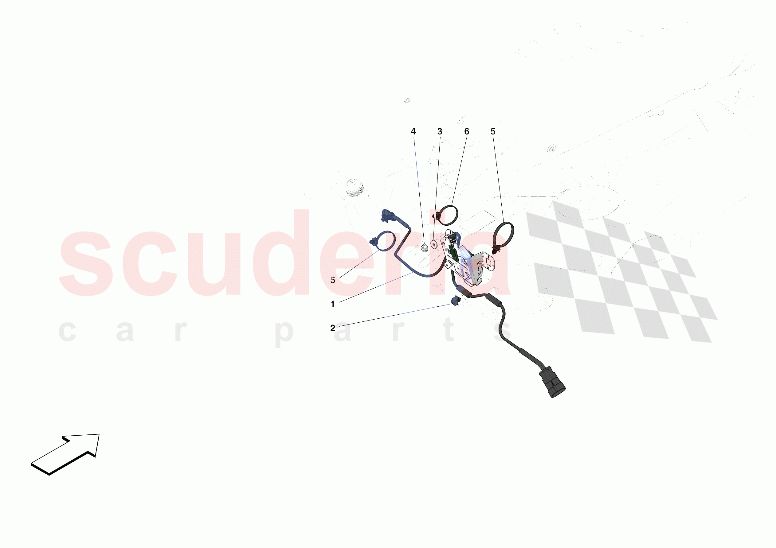 REAR LID LOCK of Ferrari Ferrari 488 Pista Europe RH