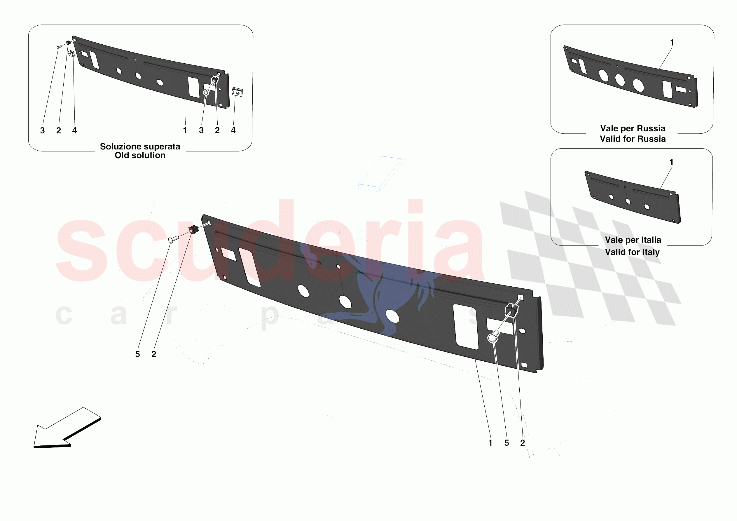 INSTALLING FRONT LICENSE PLATE of Ferrari Ferrari 488 Pista Europe RH