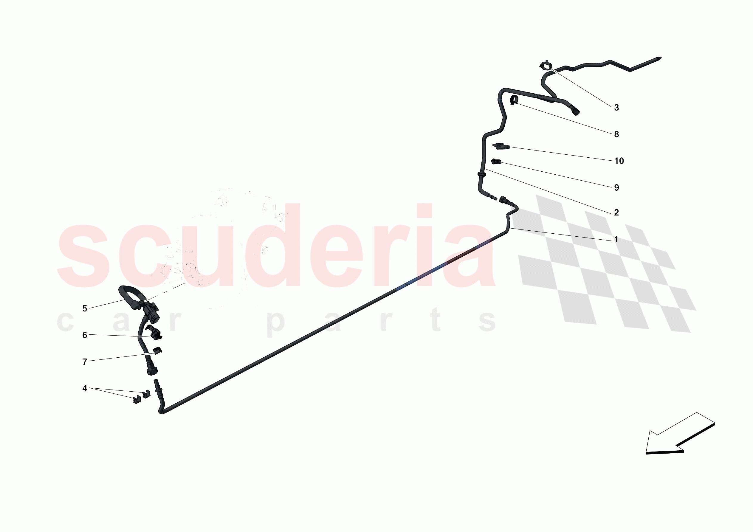 SERVO BRAKE PIPES of Ferrari Ferrari 488 Pista Spider Europe