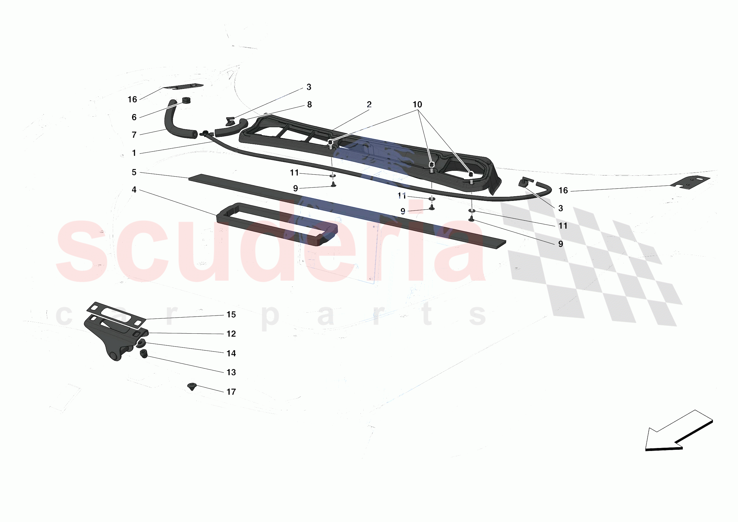 FRONT LID TRIM of Ferrari Ferrari 488 Pista Spider Europe