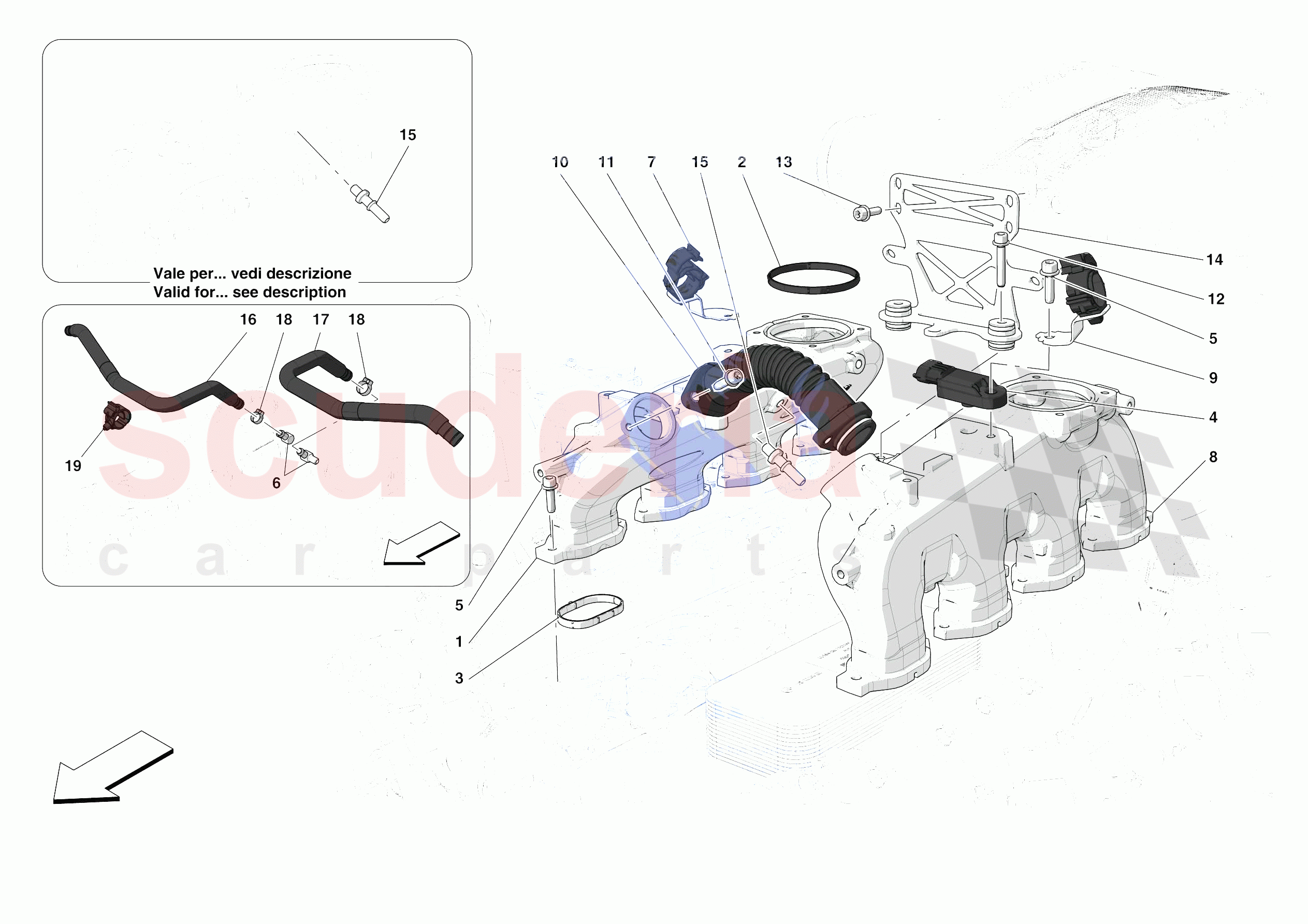 ENGINE INTAKE DUCT of Ferrari Ferrari 488 Pista Spider Europe RH