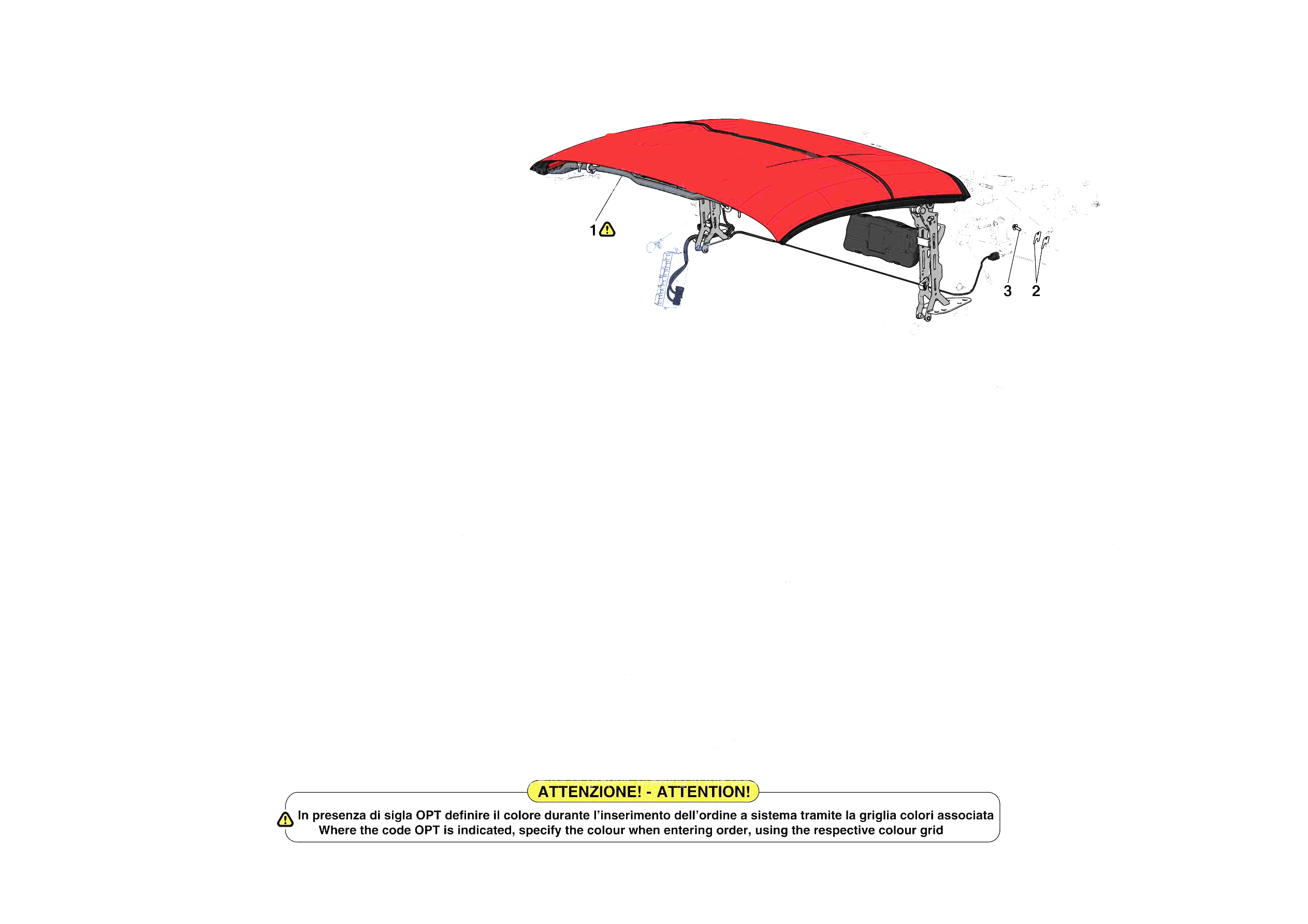ROOF - STRUCTURE of Ferrari Ferrari 488 Pista Spider Europe RH