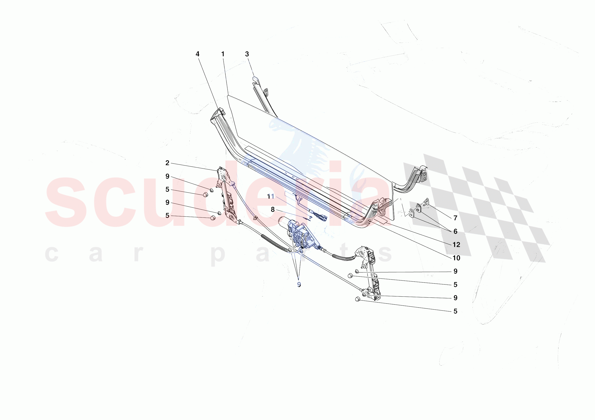 REAR SCREEN of Ferrari Ferrari 488 Pista Spider Europe RH