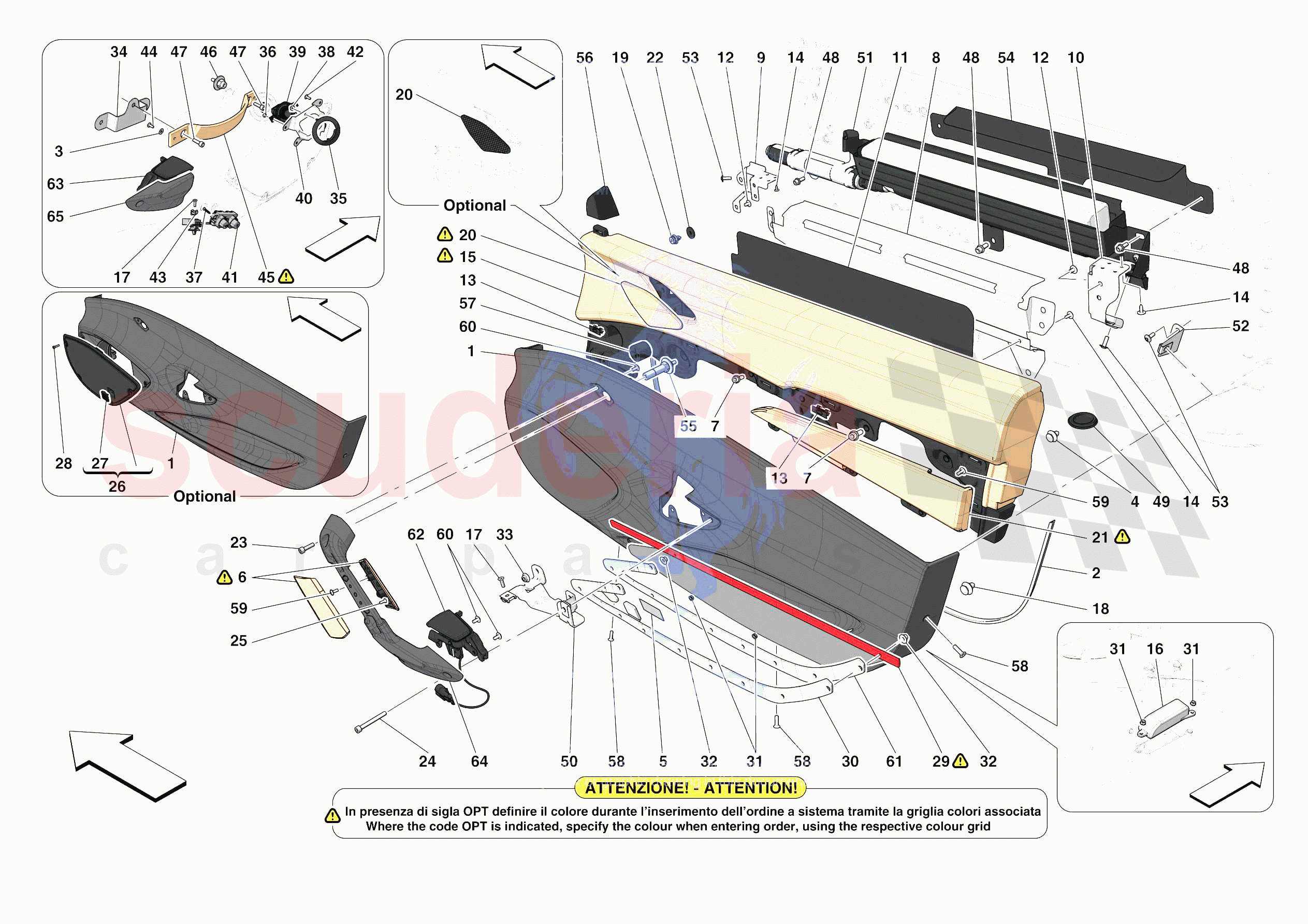 DOORS - TRIM of Ferrari Ferrari 488 Pista Spider Europe RH