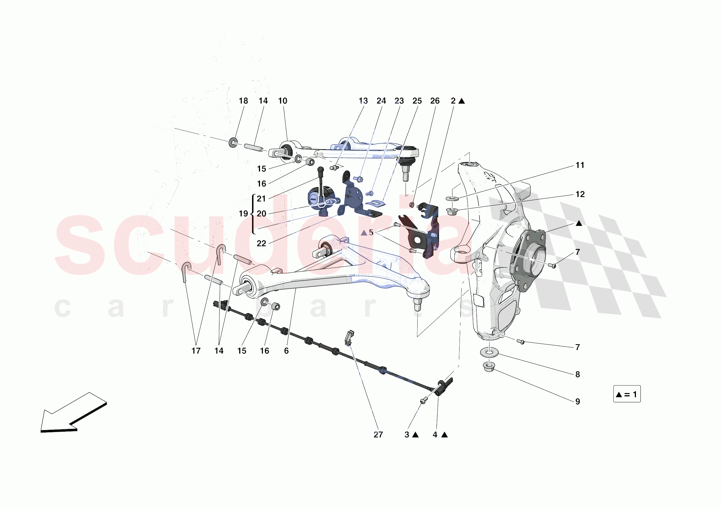 FRONT SUSPENSION - ARMS of Ferrari Ferrari 488 Pista Spider USA