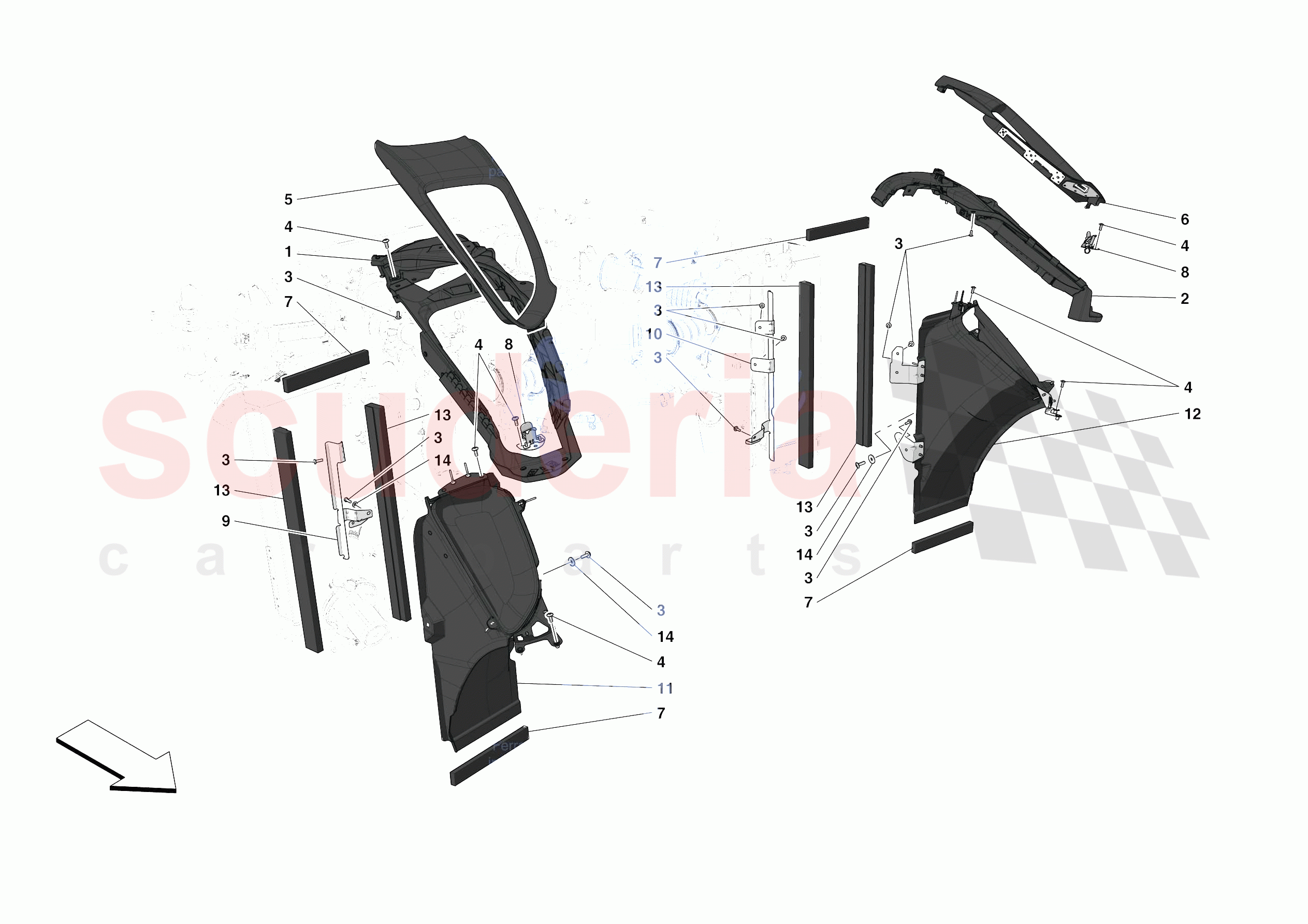LATERAL AIR INTAKES of Ferrari Ferrari 488 Pista Spider USA
