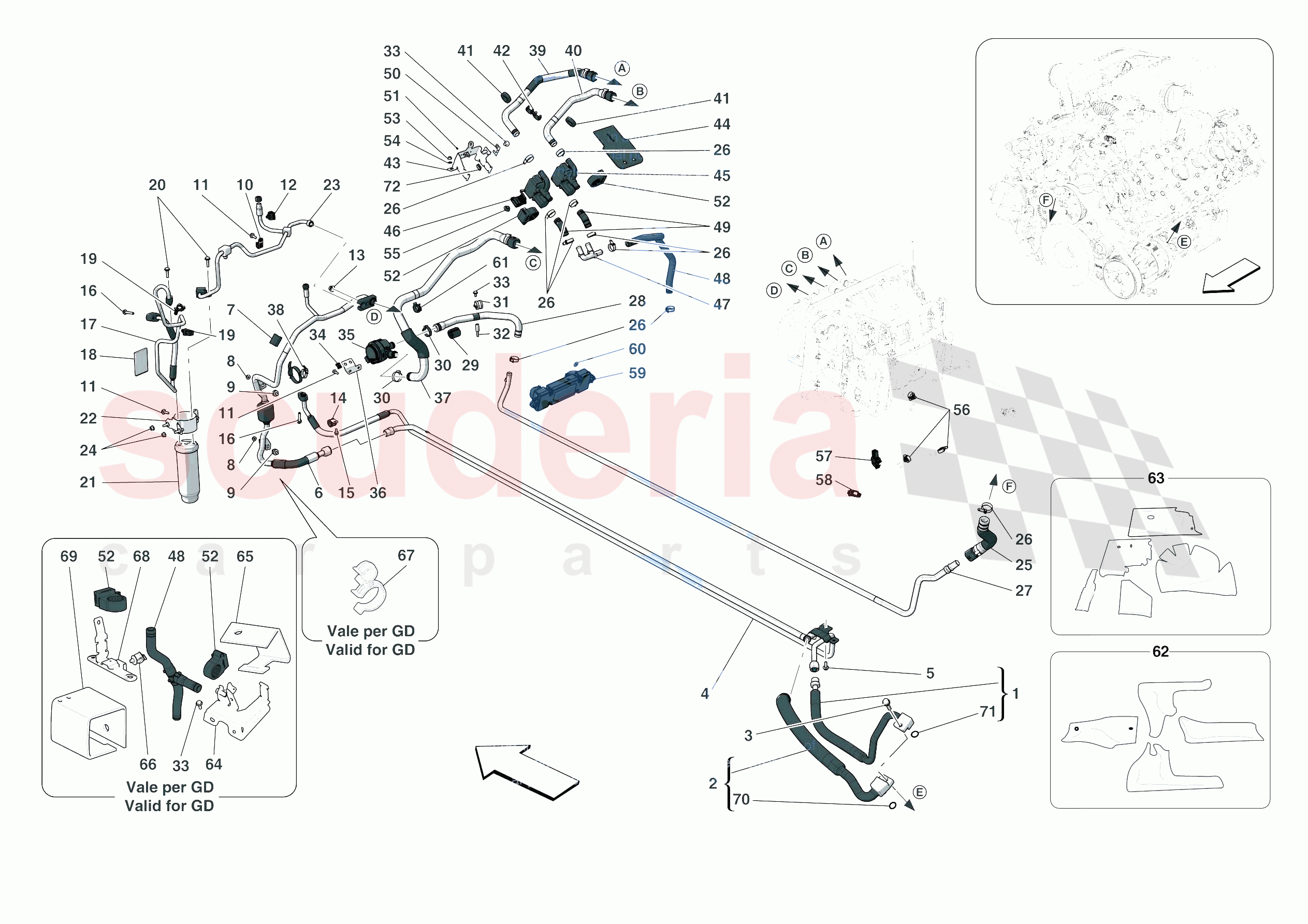 A/C SYSTEM - AIR CONDITIONER SYSTEM of Ferrari Ferrari 488 Pista USA