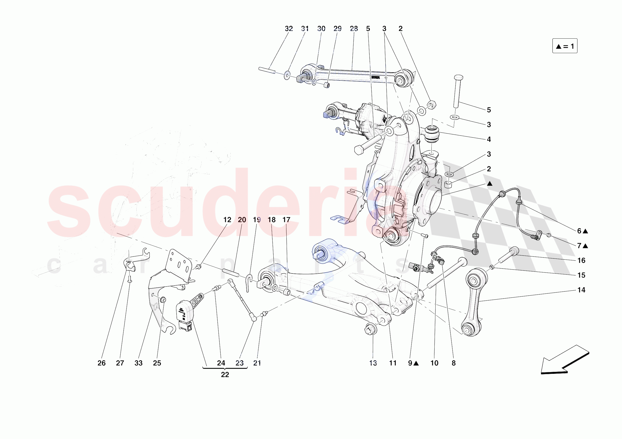 REAR SUSPENSION - ARMS of Ferrari Ferrari 812 Competizione A Europe