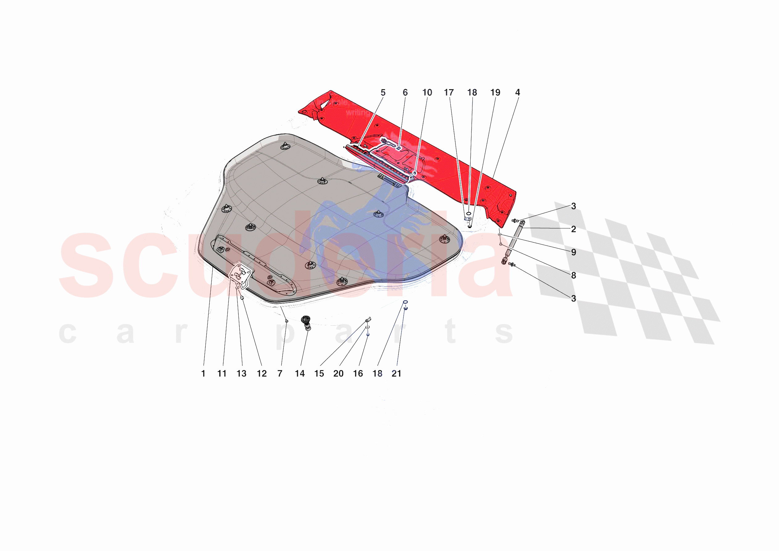 REAR LID TRIM of Ferrari Ferrari 812 Competizione A Europe