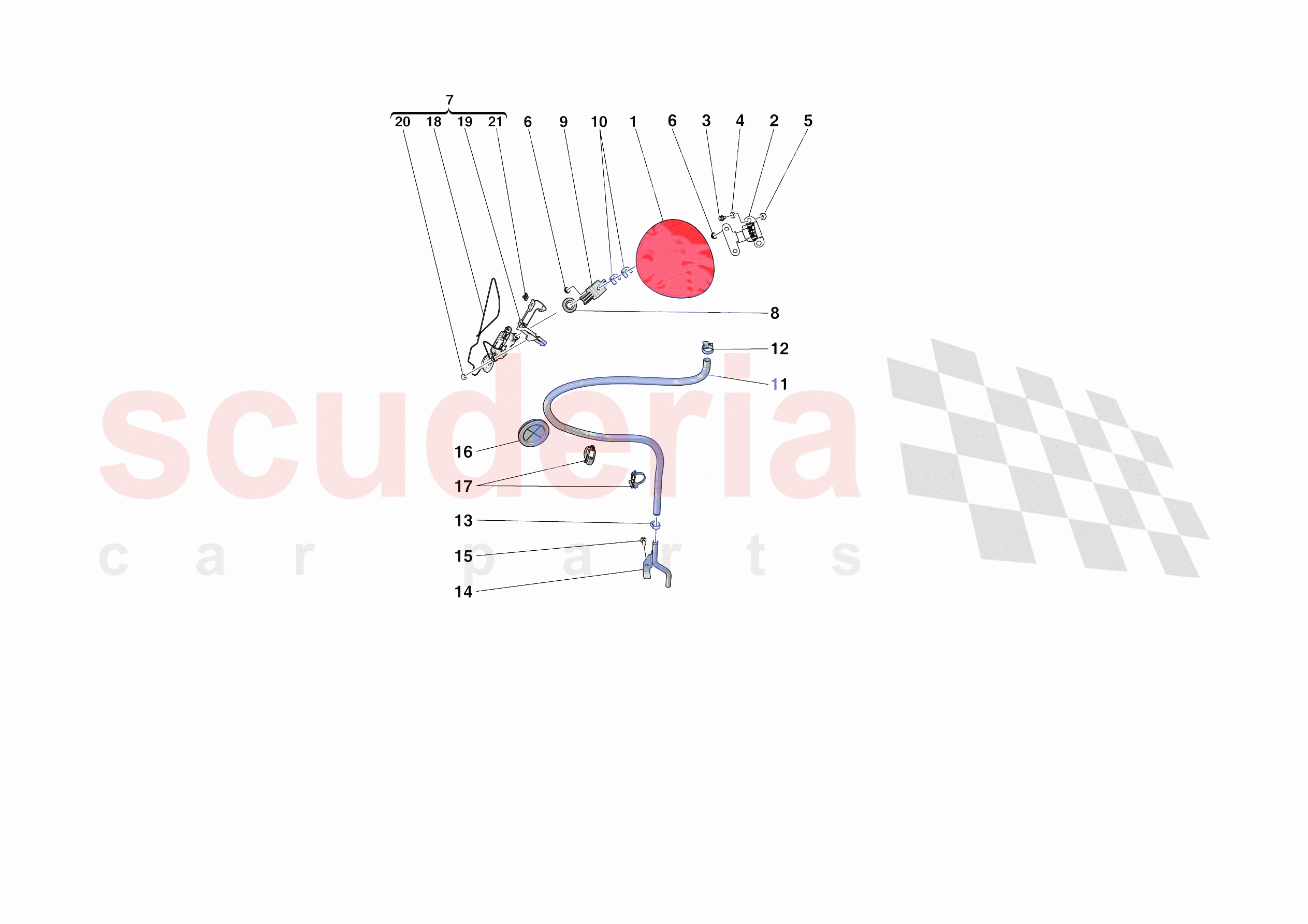 FUEL FILLER SEAT of Ferrari Ferrari 812 Competizione A Europe