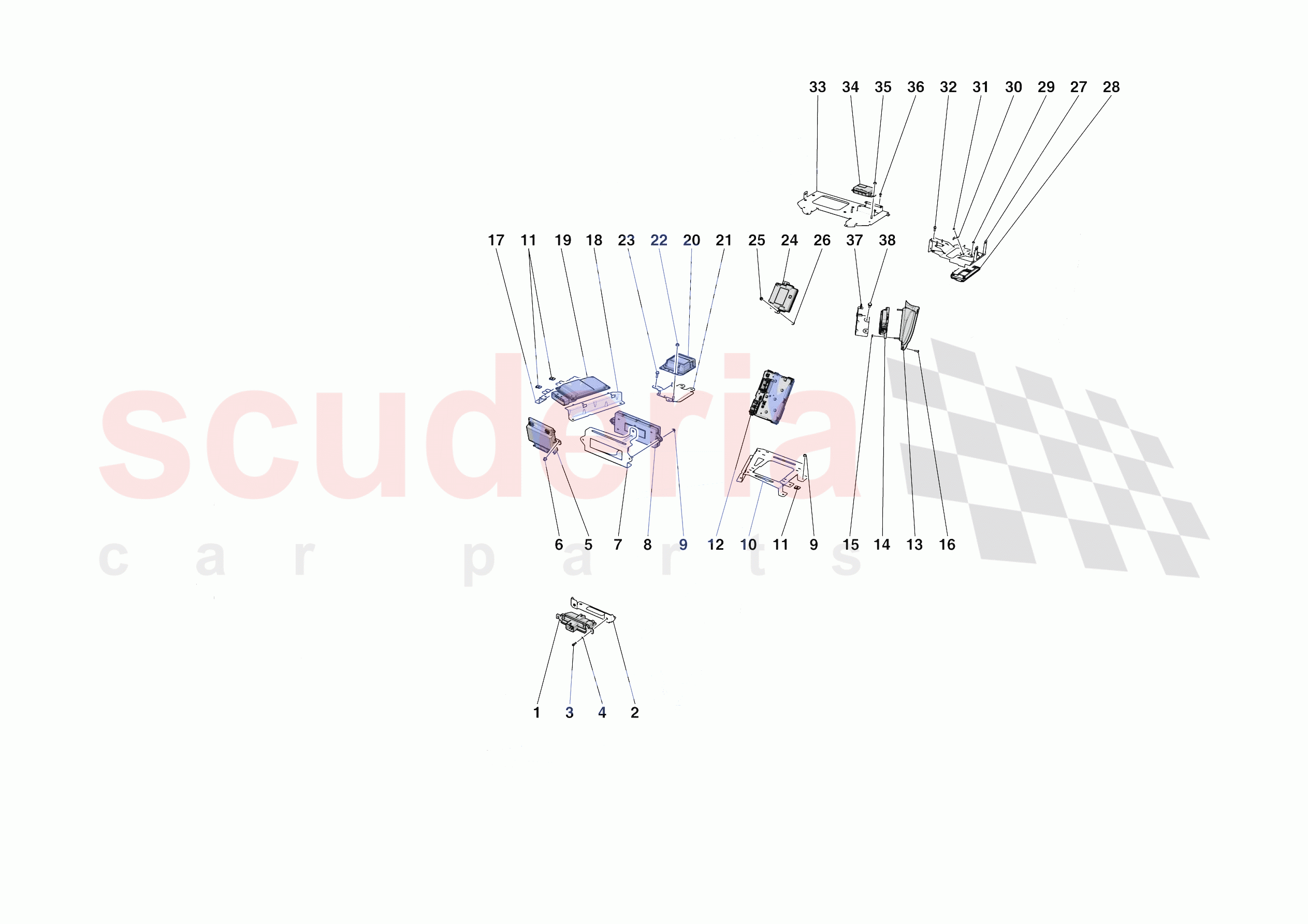 ELECTRICAL SYSTEM CONTROL UNITS of Ferrari Ferrari 812 Competizione A Europe